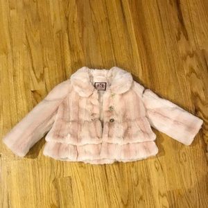 Juicy Couture Faux fur coat size 3